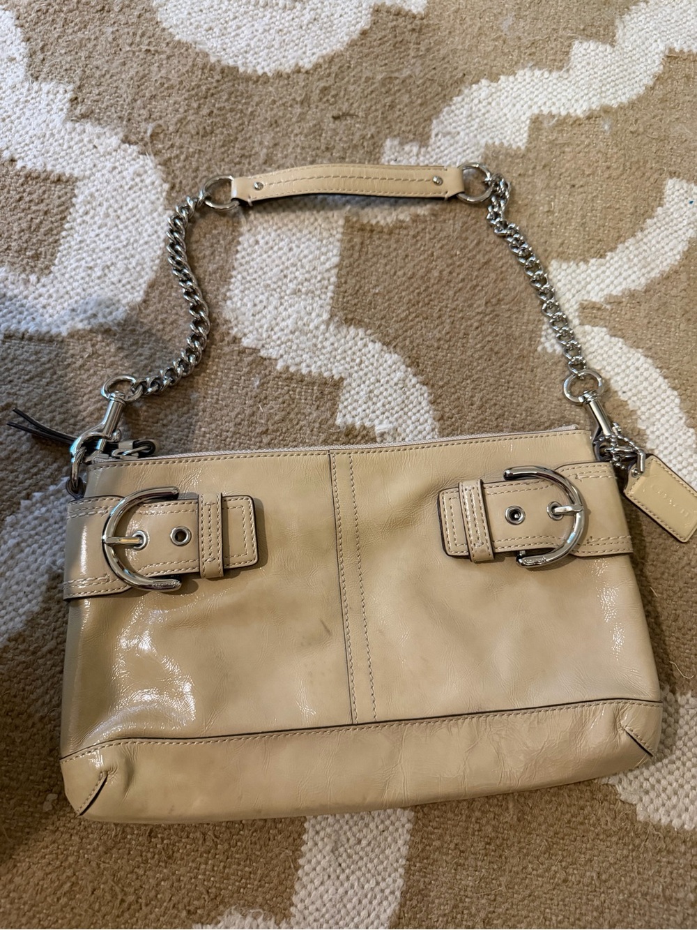 Cream Coach purse